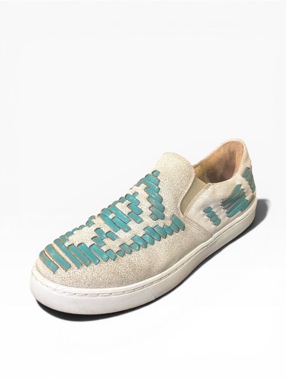 Agave Sky Dakota Leather Slip-On Sneakers Turquoise Women’s Size 11 - Picture 4 of 13